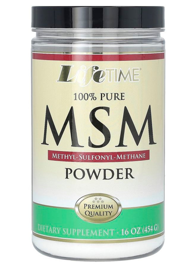 Lifetime MSM Powder 16 oz (454 g) 