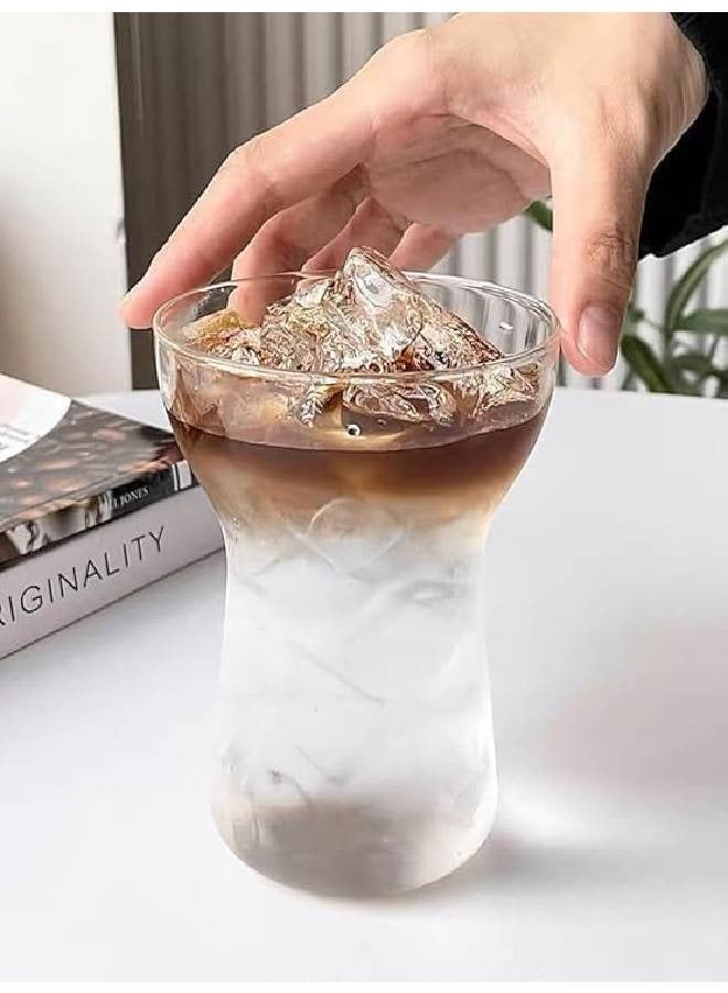 بورتال كوب زجاجي طويل لمياه الشرب او القهوة اوالمشروبات الباردة 350 مل (شفاف)  - Image 3