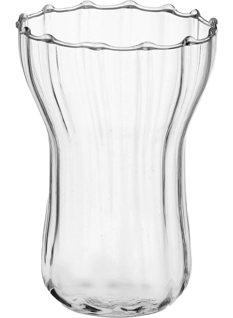 Portal Tall glass cup for drinking water, coffee or cold drinks 350 ml (clear)