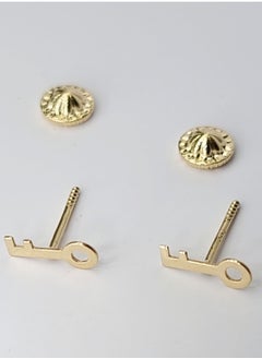 Hamsa.ae 18K Pure Gold Key Screw Earring Set  - Image 2