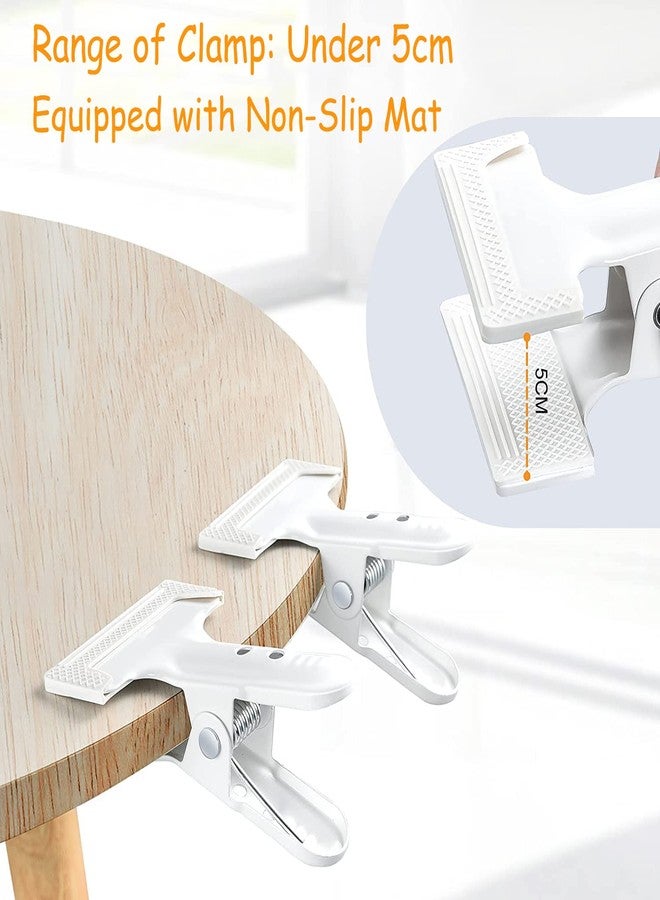 KAGYOKU Heavy-Duty Spring Clamps (4-Pack) - 4" Clips for Photography Backdrops, Woodworking, and Home Improvement (White) - Image 4
