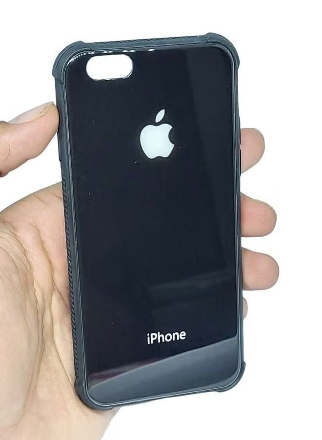 مينورا غطاء حماية خلفي صلب مطلي بالكهرباء لهاتف آيفون 6 / 6s أسود - Image 4