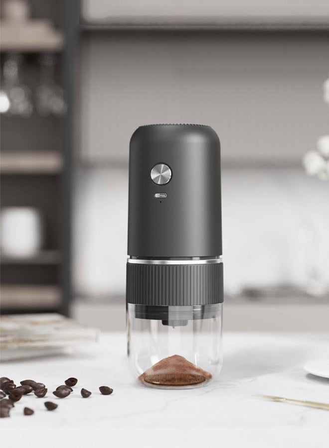 هومستر طاحونة قهوة محمولة ، طاحونة حبوب القهوة الكهربائية القابلة لإعادة الشحن مع الخشنة القابلة للتعديل ، طاحونة قهوة إسبريسو صغيرة لاسلكية للاستخدام المنزلي ، السفر ، التخييم ، المكتب (الأسود) - Image 2