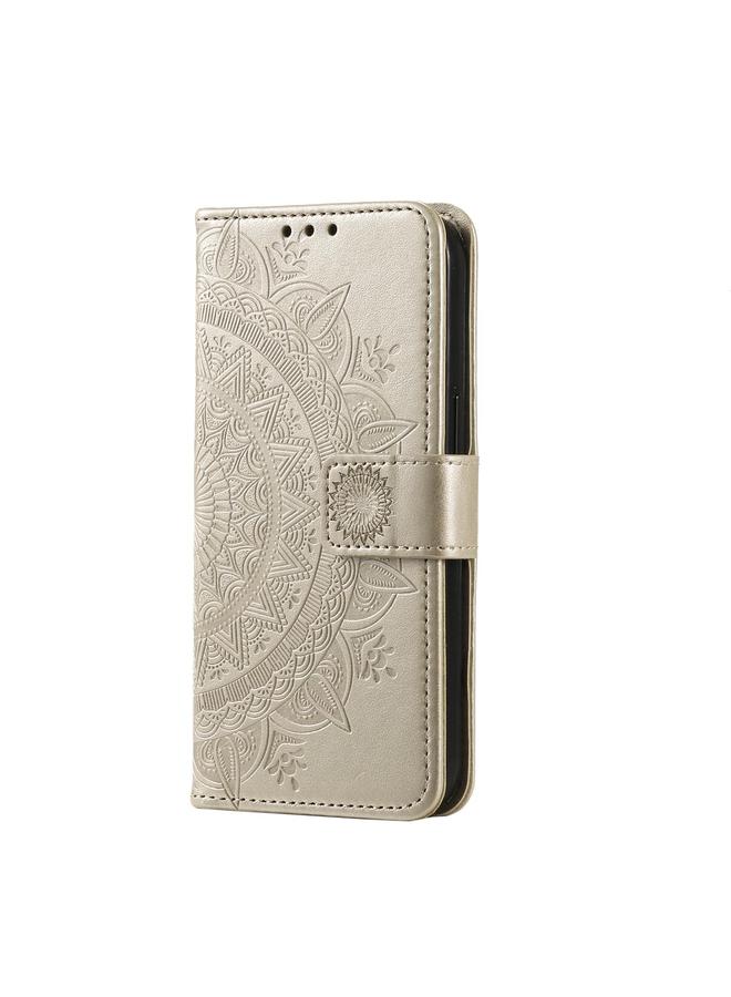 S-TOP Case For Motorola Moto G15 Totem Flower Embossed Leather Phone Case with Lanyard - Image 2
