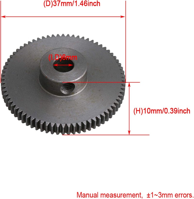 CNBTR 72 Teeth Steel Pinion Gear 6mm Shaft Hole 0.5 Module Spur Gear Small Size for DIY - Image 4