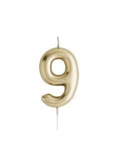 Hootyballoo Gold Number '9' Candle 