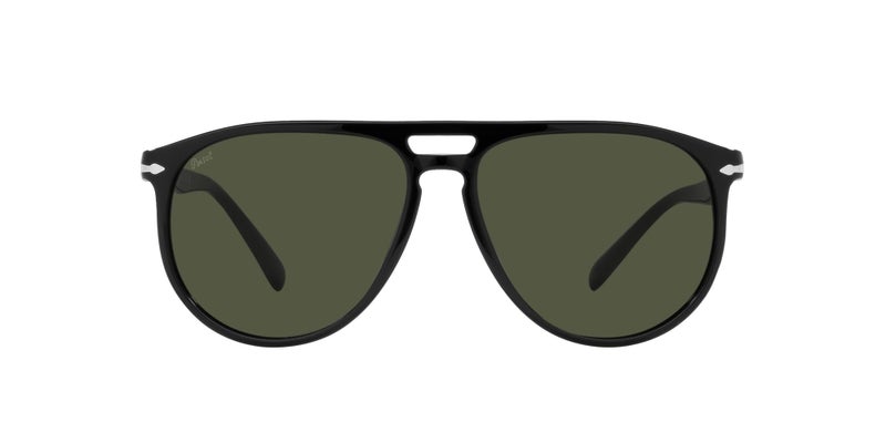 Persol PO3311S Aviator Sunglasses, Black/Green, 58 mm - Image 1