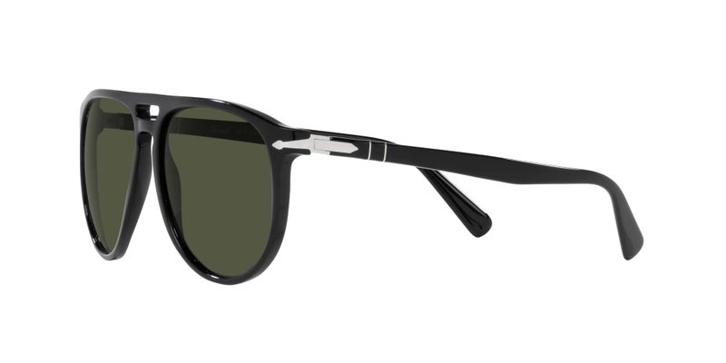 Persol PO3311S Aviator Sunglasses, Black/Green, 58 mm - Image 3