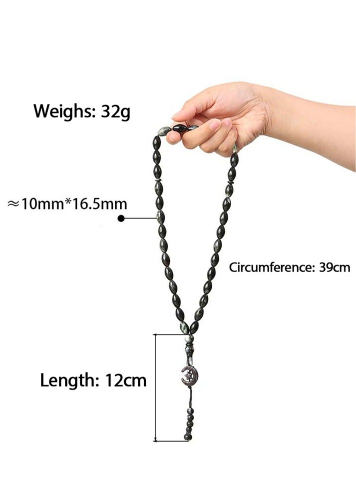 GRKC 33 Beads Acrylic Tasbih Prayer Beads – Lightweight, Durable, Perfect Ramadan Gift - Image 2