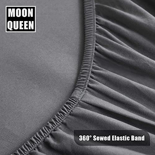 MOONQUEEN 2-Pack Baby Fitted Crib Sheets - Soft Breathable Microfiber Toddler Nursery Sheet Set for Boys and Girls, Fits Standard Size Crib Mattress 28 x 52 x 8in, Grey - Image 5