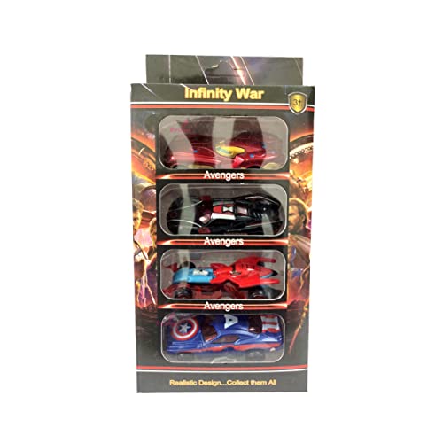 PRIMEFAIR Diecast Metal Car Set Models of Toy Avengers Cars for Children(4 Pcs Set) (Multicolor, Pack of: 4) - Image 1
