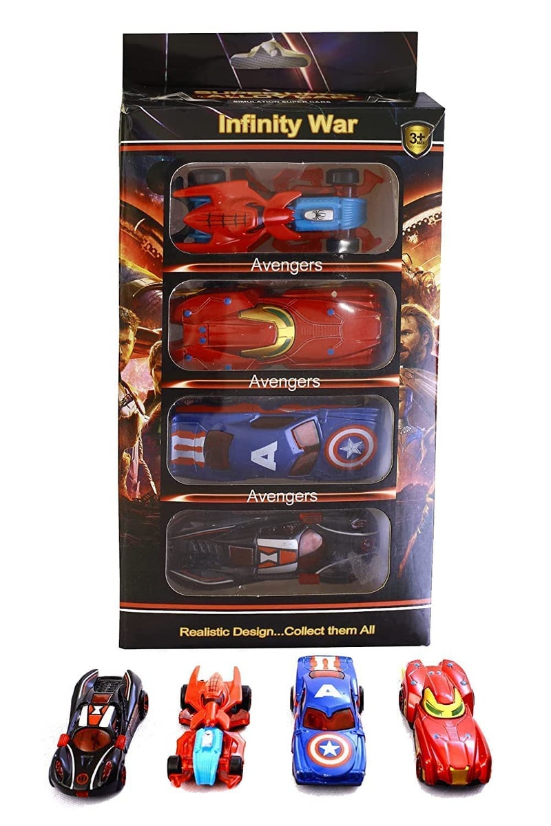 PRIMEFAIR Diecast Metal Car Set Models of Toy Avengers Cars for Children(4 Pcs Set) (Multicolor, Pack of: 4) - Image 4