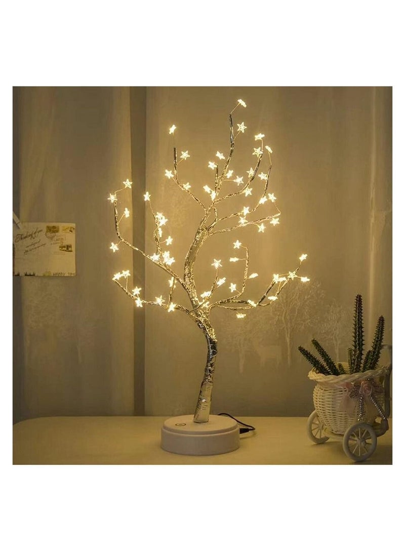 Captaintech Bonsai Tree Light for Room Decor,  Aesthetic Lamps for Living Room, Cute Night Light for House Decor, Good Ideas for Gifts, Home Decorations, Weddings, Festivals (Warm White Stars, 60 LED) - Image 1
