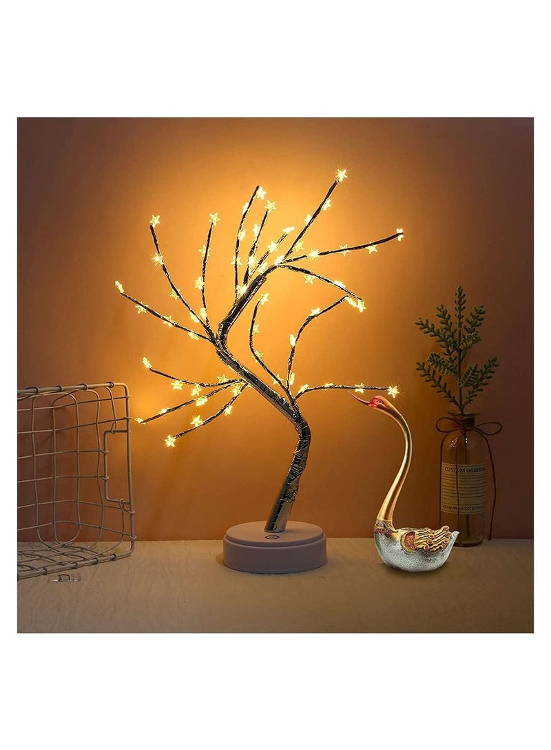 Captaintech Bonsai Tree Light for Room Decor,  Aesthetic Lamps for Living Room, Cute Night Light for House Decor, Good Ideas for Gifts, Home Decorations, Weddings, Festivals (Warm White Stars, 60 LED) - Image 2