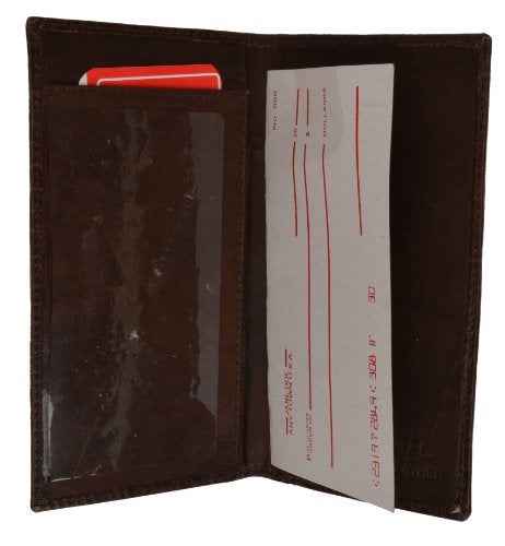 MARSHAL Leather Checkbook Cover Case #156-cr (Brown) - Image 3
