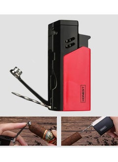 Honest Butane Torch Lighter – Windproof Jet Flame Metal Lighter with Refill Design, Small Tool for Men’s Cigars & Women’s Outdoor Camping BBQ (Red)  - Image 3
