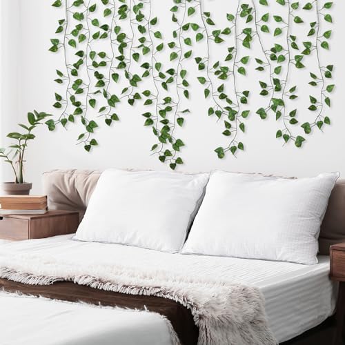 CEWOR 36 Pack 252ft Artificial Ivy Greenery Garland, Fake Vines Hanging Plants Backdrop for Room Bedroom Wall Decor, Green Leaves for Jungle Theme Party Wedding Decoration - Image 5