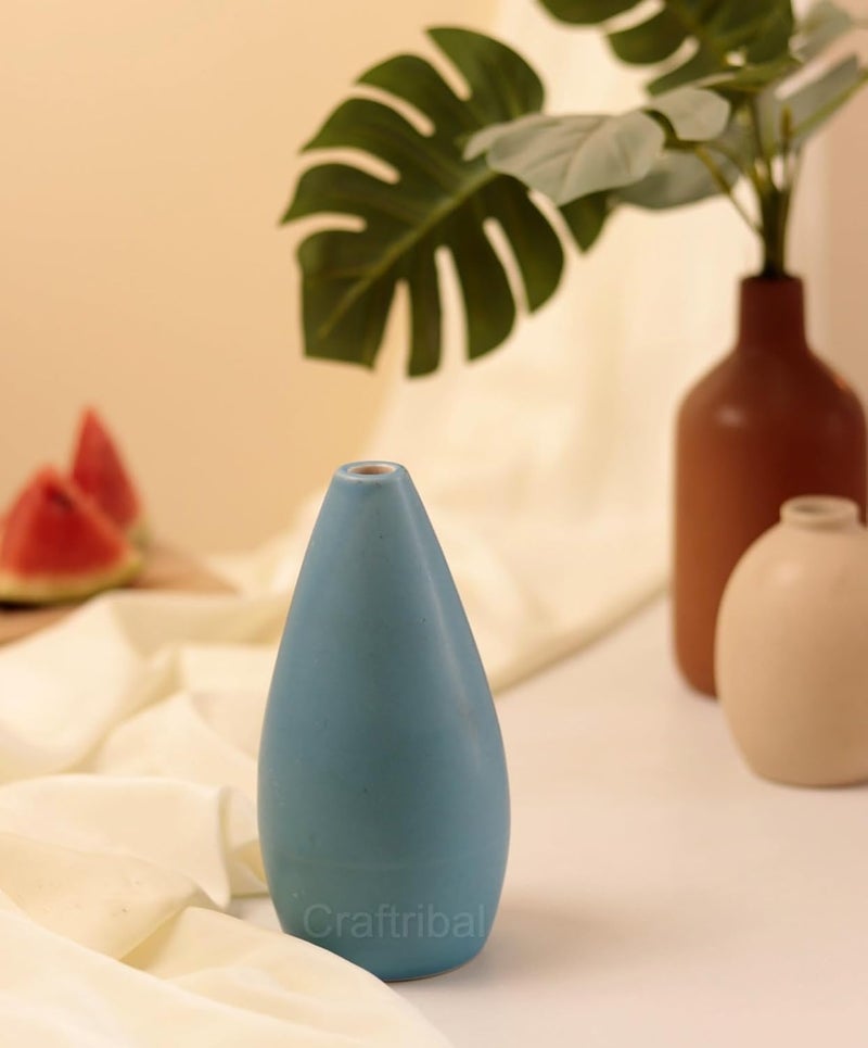 Craftribal Earth Tones Family Vases for Decor White Vase Decor Modern Vases for Home DecorCeramic Vase Pack of 3 - Image 2