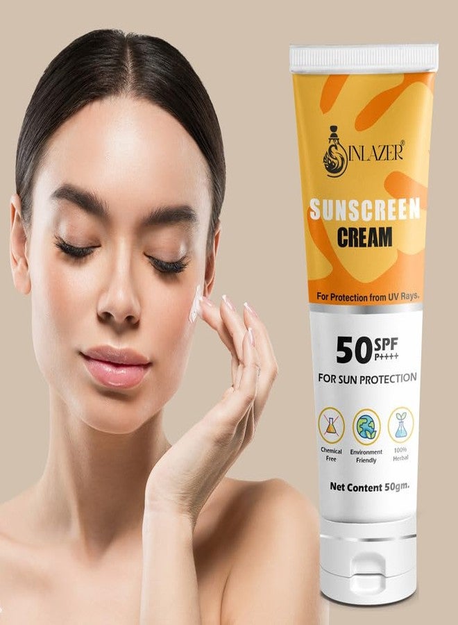 Inlazer Sunscreen Spf 50 Cream in this sunscreen makes it effective for boosting hydration, removing dark spots, and correcting uneven skin tone. - Image 2