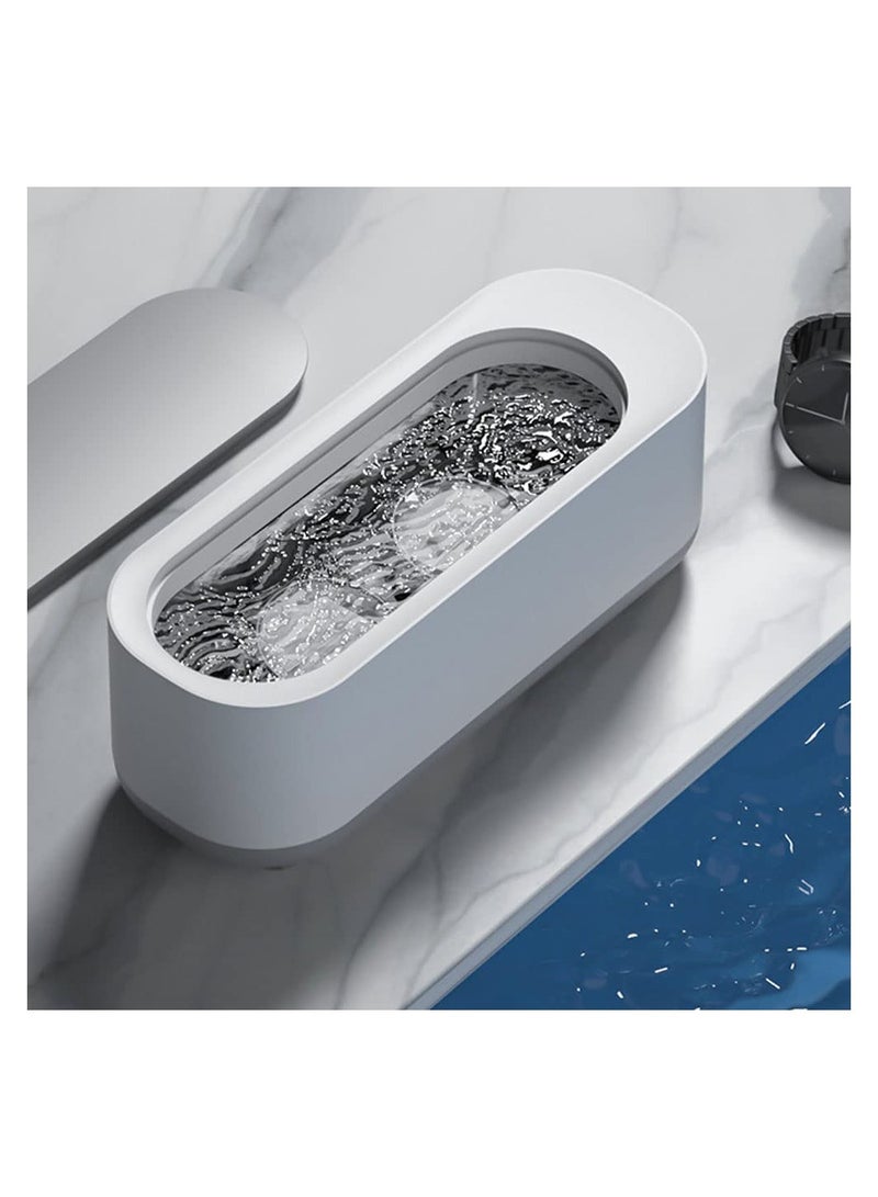 Zikra Suntown Jewelry Cleaner, Small Professional Ultrasonic Cleaner, Portable Cosmetic Cleaning Machine for Rings, Eyeglasses, Watches, Coins, Tools Razors, Earrings, Necklaces, Cosmetic Brush - Image 5