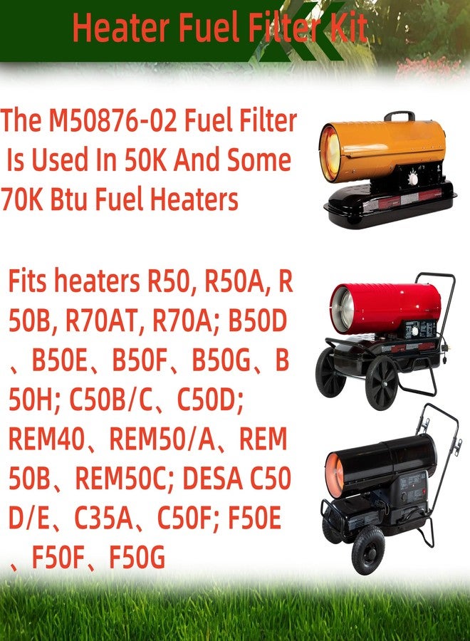 Dgdhf Replacement Fuel Filter Kit M50876-02 Fits Reddy, Desa, All-Pro, Remington, Master, Knipco, Torpedo, Salamander Kerosene Air Heaters (Set of 2) - Image 5
