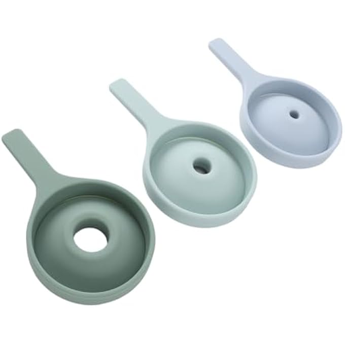 Nurnesy Scoop Silicone Foldable Sensory Toy Early Education Sensory Container Accessories Sensory Funnel Set for Toddlers 3 Pieces - Image 5