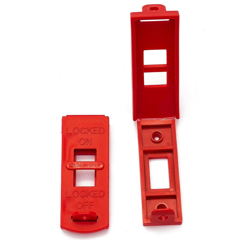 Zing Green Products 6064 USA Made Recycled Plastic Wall Switch Lock Out, 3.5 x 1.5 x 0.25 Inch,Red - Image 2