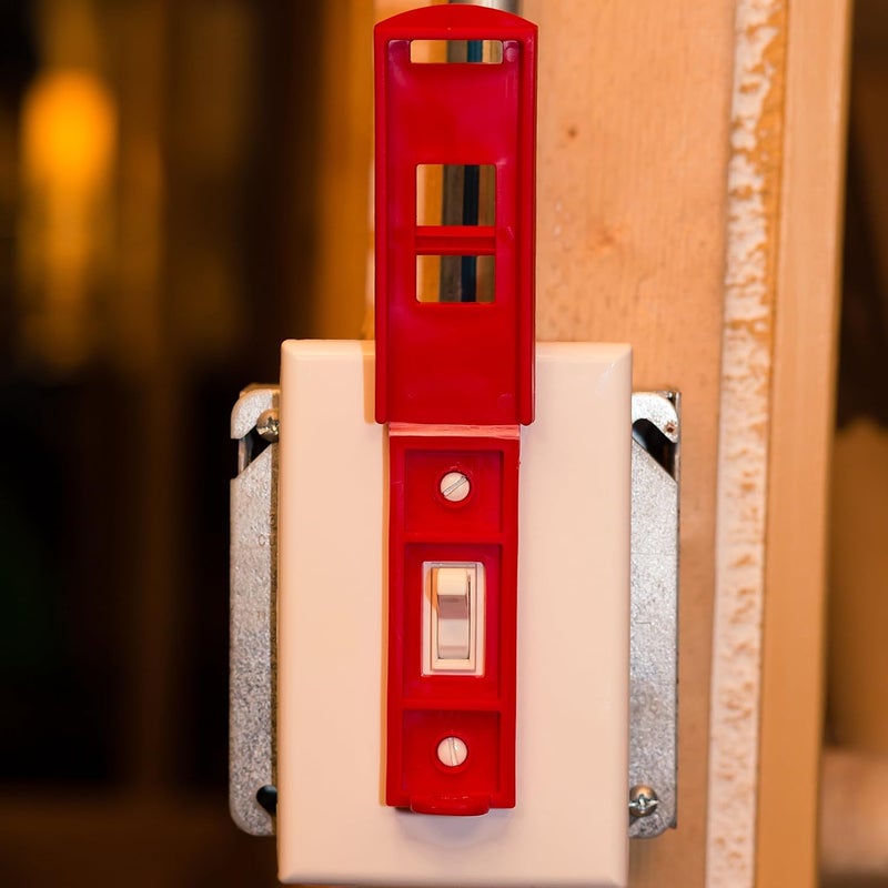 Zing Green Products 6064 USA Made Recycled Plastic Wall Switch Lock Out, 3.5 x 1.5 x 0.25 Inch,Red - Image 3