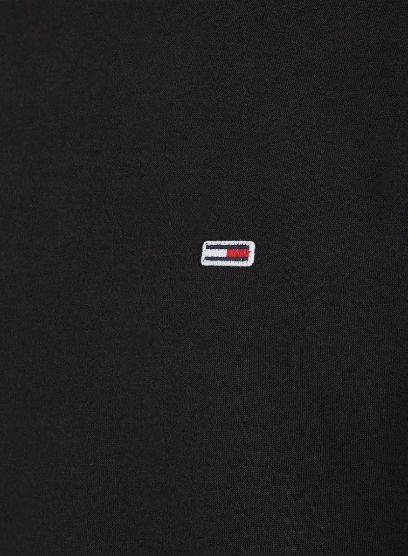 TOMMY JEANS Black Flag Patch Fleece Sweatshirt for Men | Best Price UAE