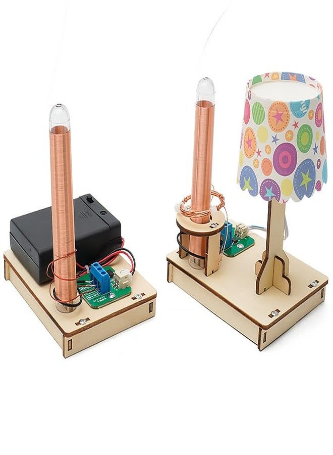 Kit4Curious® Wireless Power Transmission DIY STEM Kit- Tesla Coil Science Experiment Toy, Physics Working Model Electromagnetic Induction Learning Project Kit - Image 1
