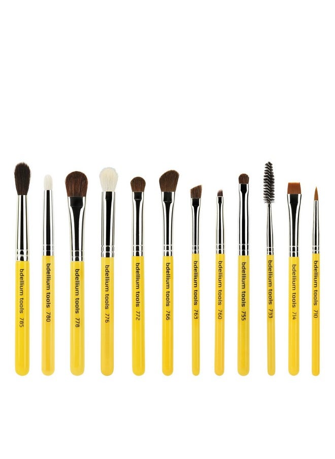 Bdellium Tools Bdellium Tools Professional Makeup Brush Travel Series - Eyes 12pc. Brush Set with Roll-Up Pouch  - Image 2