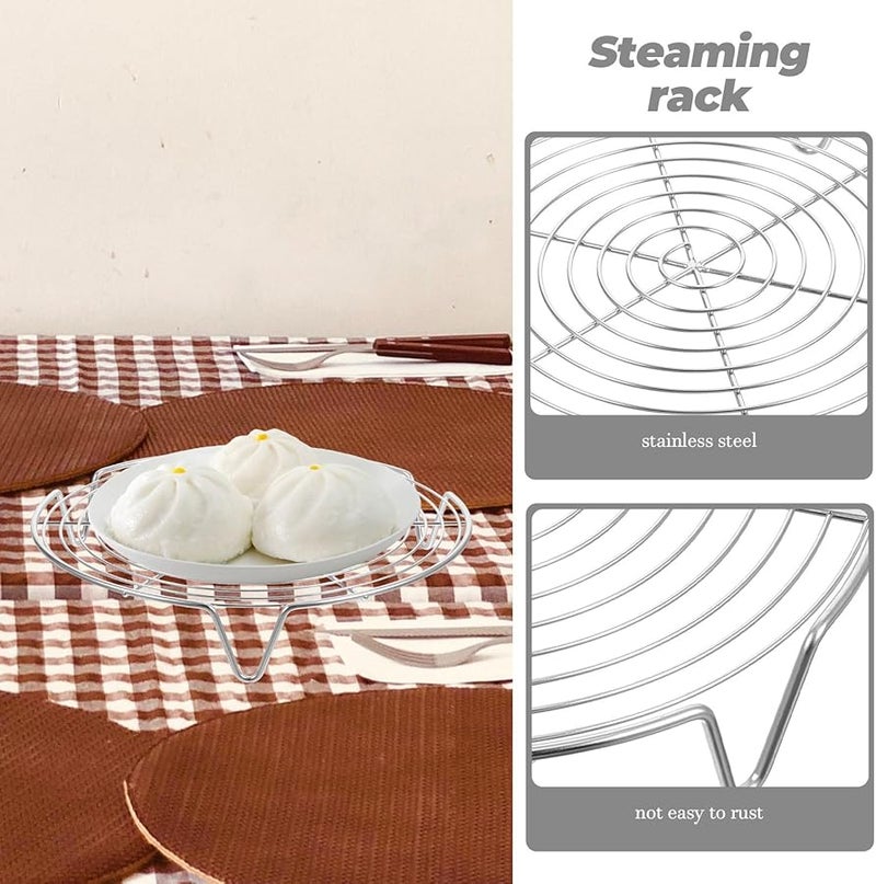 حامل بخار من الفولاذ المقاوم للصدأ للأواني ذات أرجل عالية، حامل بخار لطباخ الضغط للاستخدام في المطبخ - Image 5