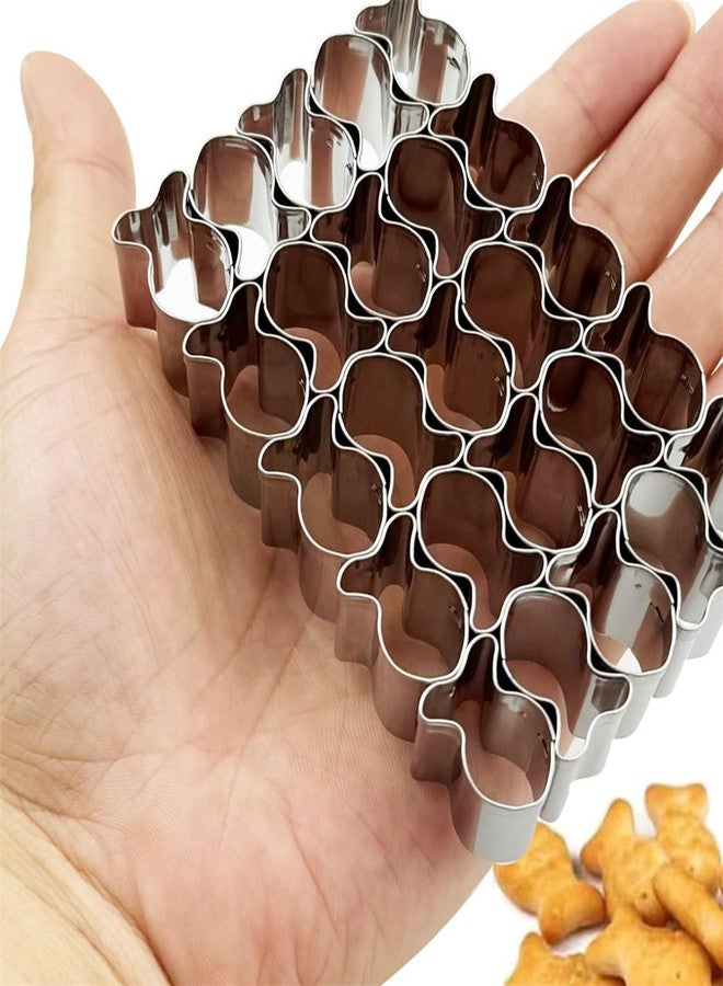 ILSSLI Gold Fish Cracker Cutter Goldfish Cookies Mold 25 Cavity Mini Fish Biscuit Cutter Stainless Steel Fish Shaped Cutter Molds for Kids DIY and Baking - Image 3