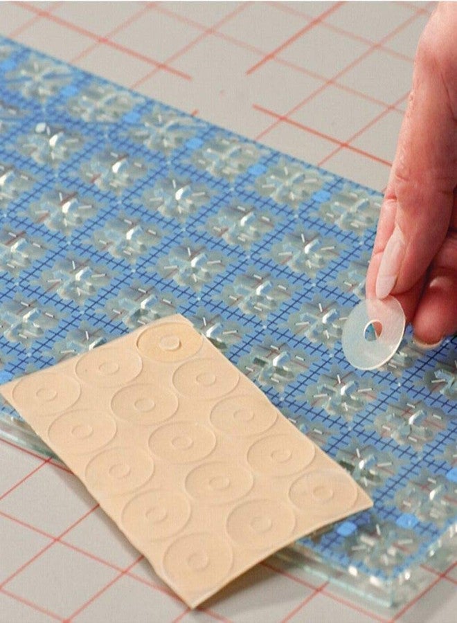 YICBOR 1pcs Meander Ruler Template+1pcs Free Motion Low Shank Quilting Ruler Foot+1pack Non-Slip Adhesive Rings Grips - Image 4