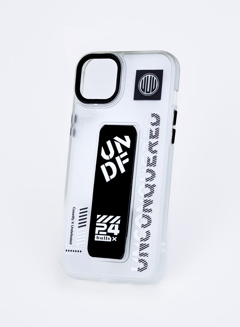 Transparent youth protection cover for iphone 16 with integrated grip and street style design - Image 1