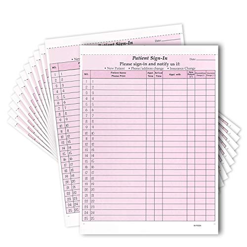 NextDayLabels - NCR Carbonless 3 Part Patient Sign in Forms, HIPAA Approved and Compliant for Confidentiality in All Medical Offices. (Burgundy) - Image 1