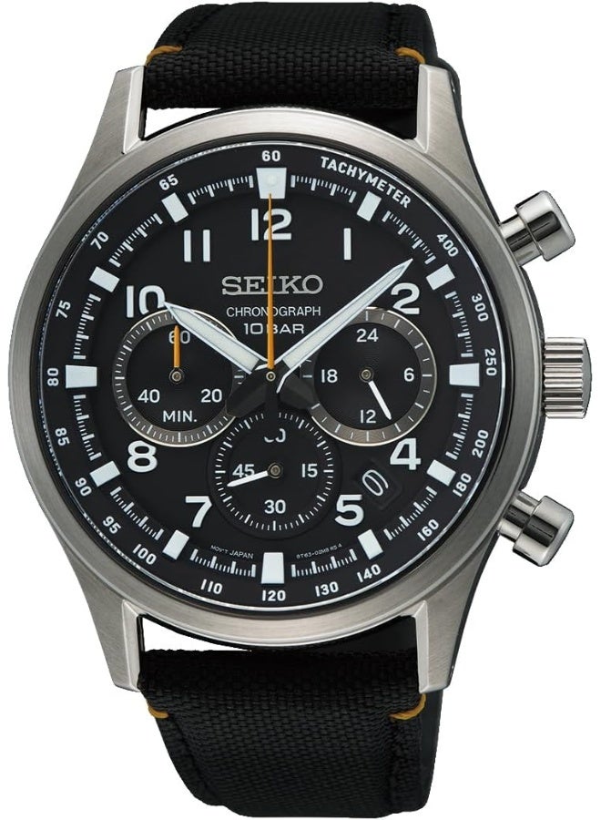 Men's Analogue Quartz Watch with Nylon Strap SSB449P1