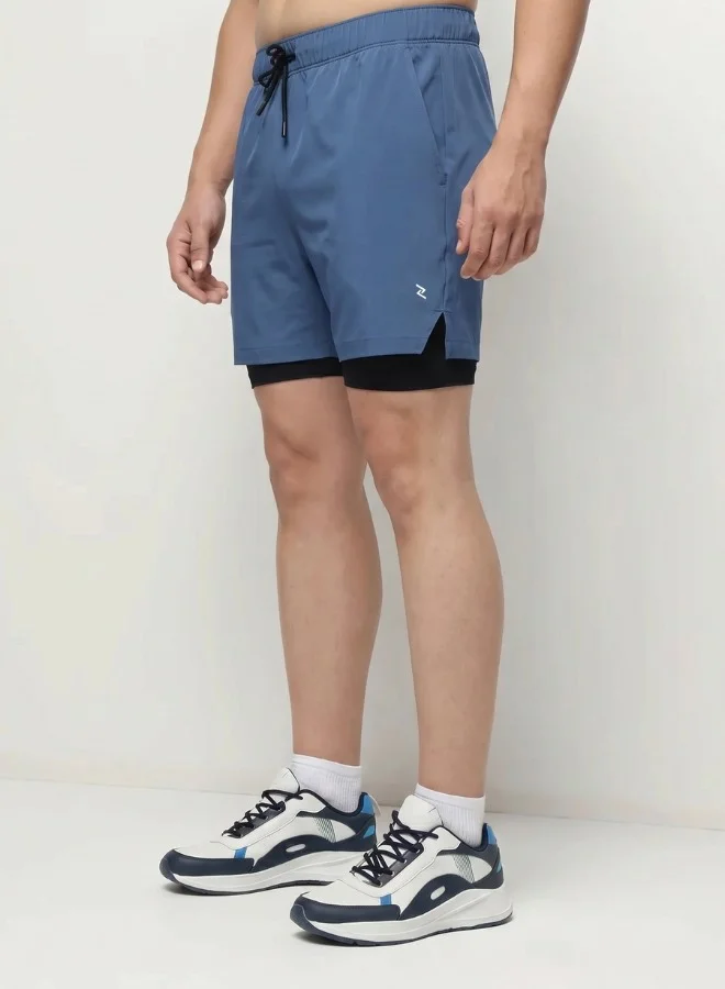 ZAECY 2-in-1 Shorts for Men – Cobalt Mist