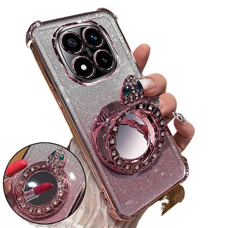 Protective Case for Redmi Note 12 with Shockproof and Drop Protection plus Shockproof plus Glitter plus Four-Corner Drop Protection in Black - Image 2