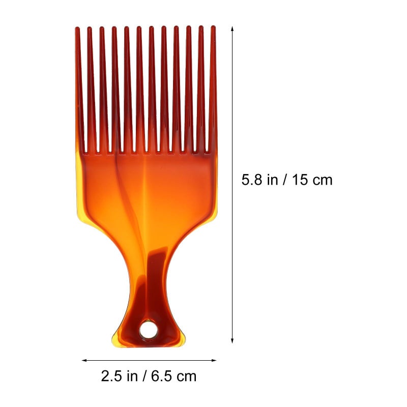 4 Pack Amber Hair Combs Wide Teeth Styling Brush For Men Salon Barbershop Use - Image 3