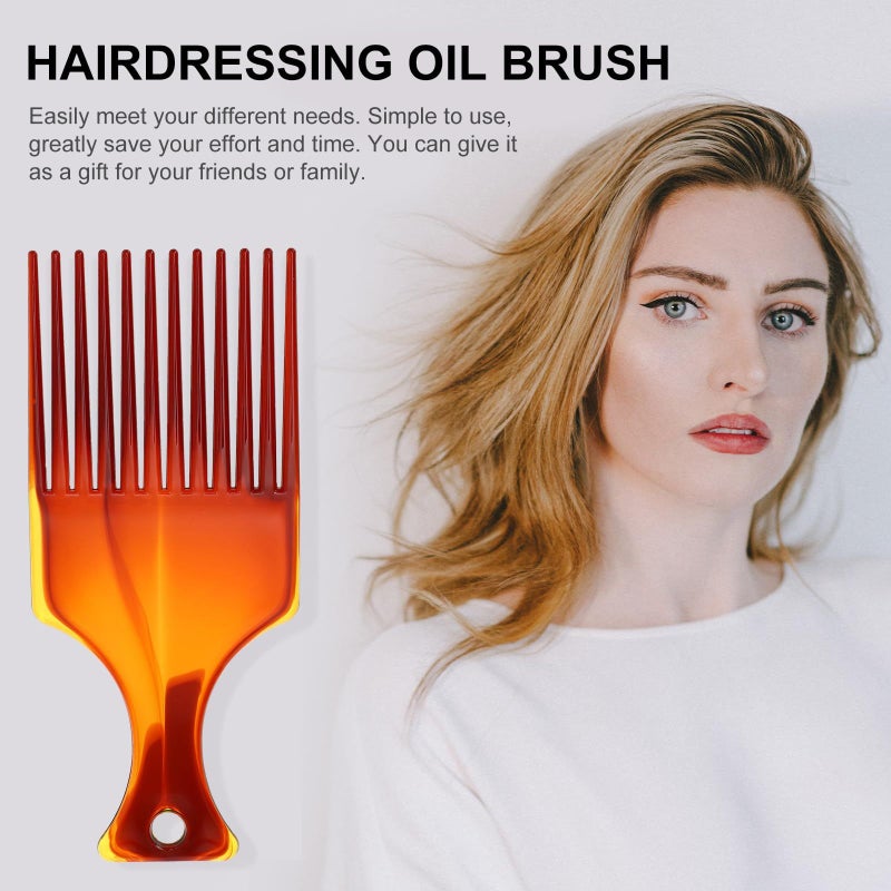 4 Pack Amber Hair Combs Wide Teeth Styling Brush For Men Salon Barbershop Use - Image 5