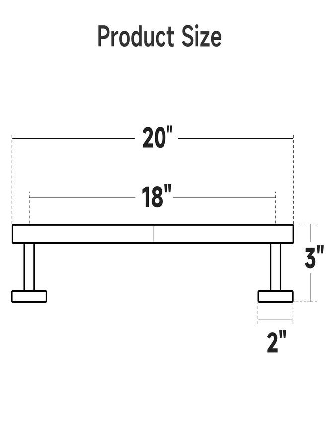 USHOWER Brushed Gold Towel Bar, 18-Inch Towel Racks for Bathroom Wall-Mounted, Thicken SUS304 Stainless Steel Towel Rod (Total Length 20-Inch) - Image 2