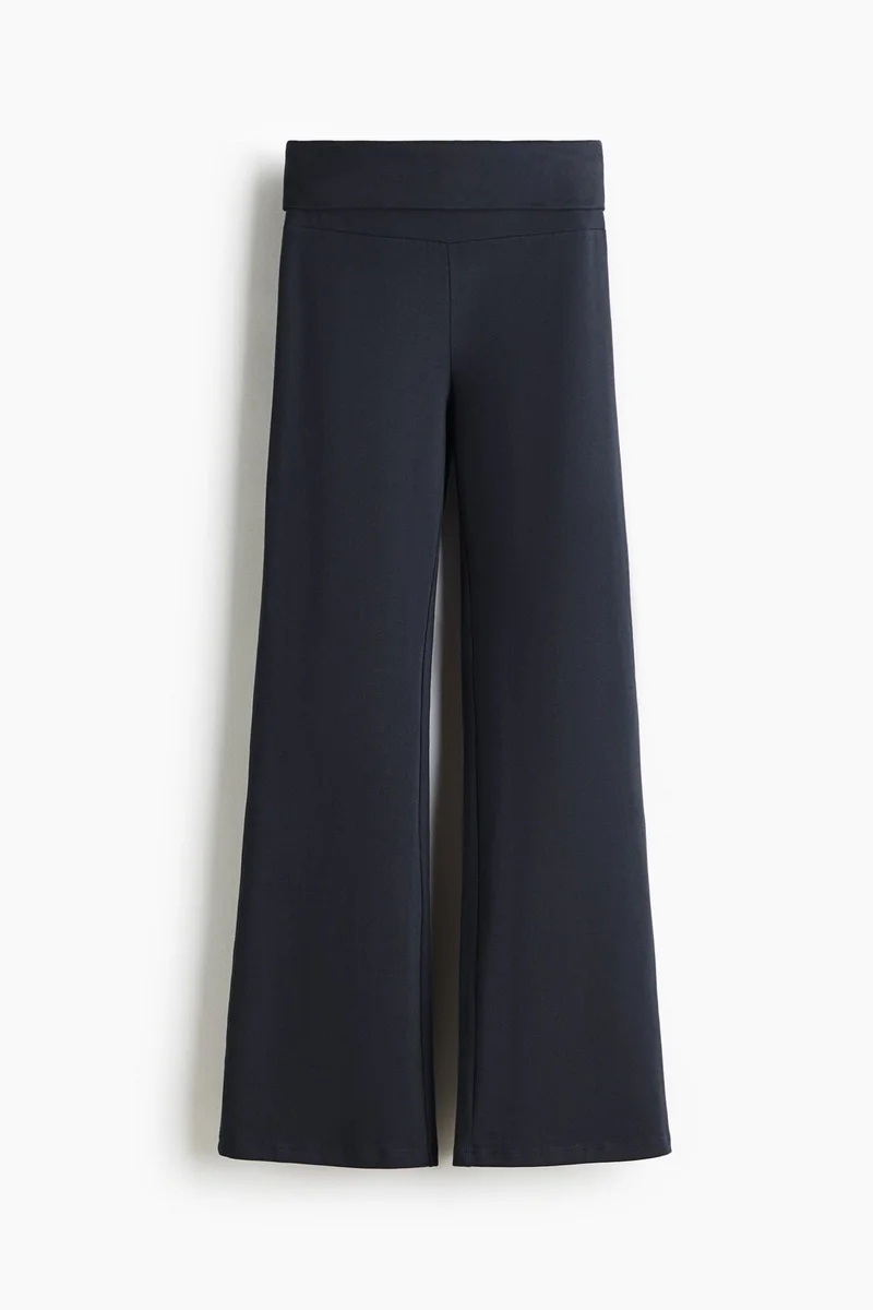 H&M Foldover-waist cotton trousers