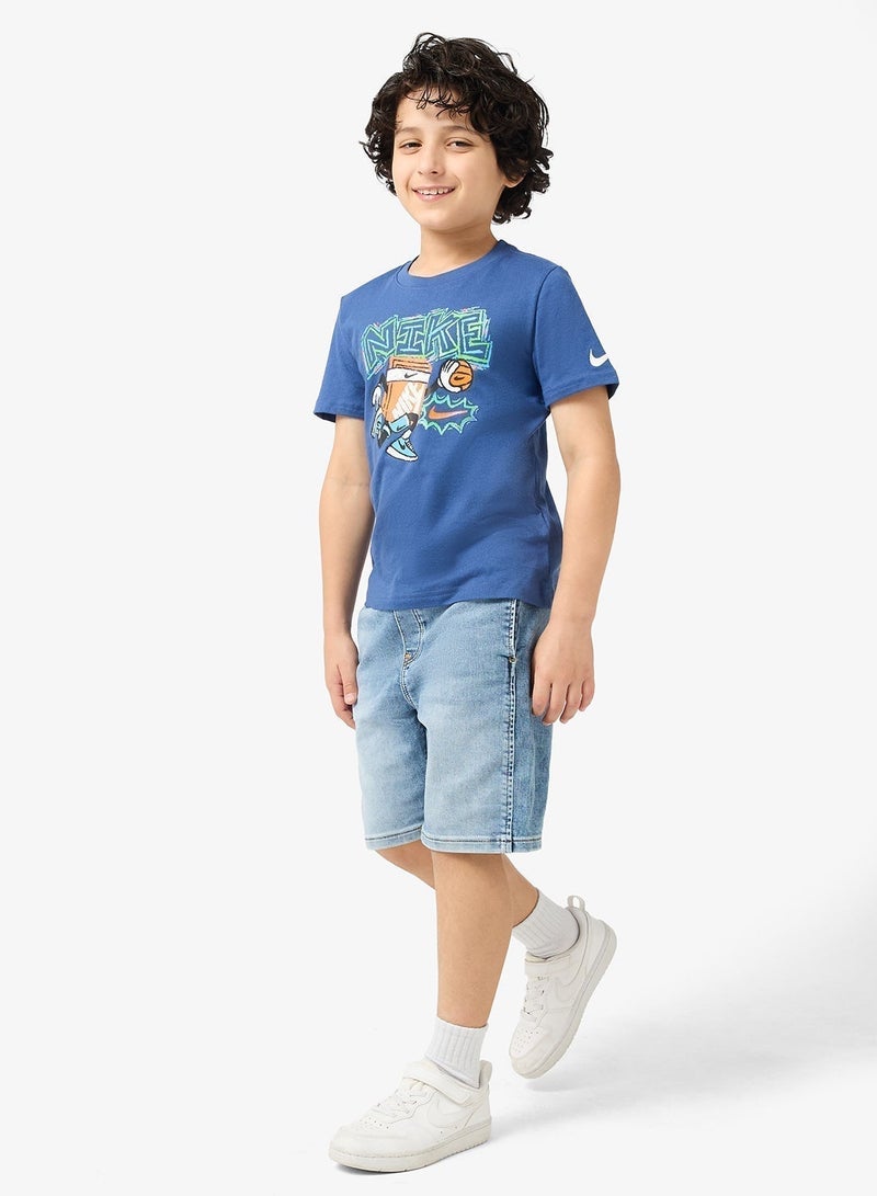 Nike Kids Chalky Boxy Basketball T-Shirt - Image 4
