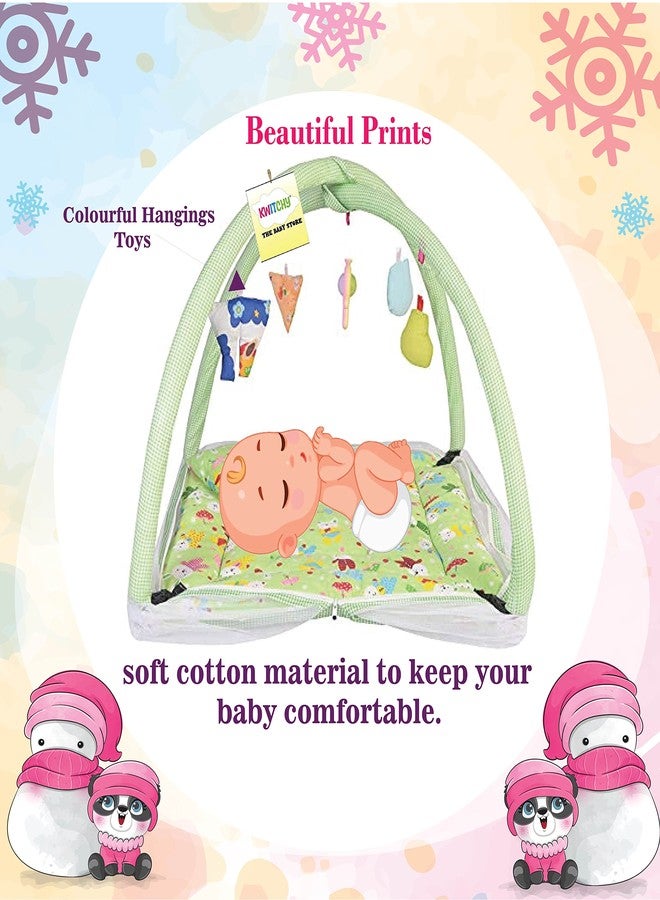 Kwitchy Baby Bed New Born Baby Bedding Set | Mosquito Net | Play Gym | Baby Shower | Gift Pack | Essential Combo (0-6 Months) Green - Image 5