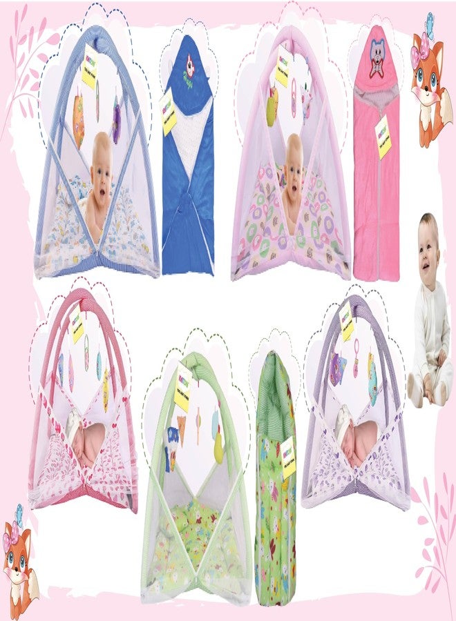 Kwitchy Baby Bed New Born Baby Bedding Set | Mosquito Net | Play Gym | Baby Shower | Gift Pack | Essential Combo (0-6 Months) Green - Image 4
