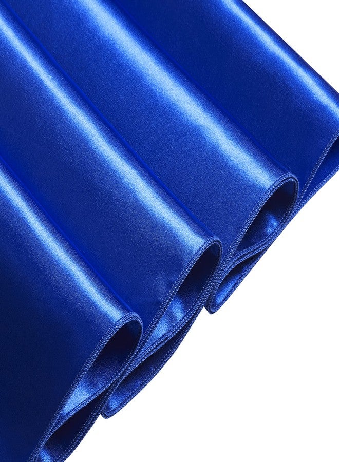 Counfeisly 1 Pack Satin Table Cover Rectangle Silkly Soft Table Cloth, Satin Dining Table Cloths for Wedding Banquet Table Decoration, Dining Room, Indoor and Outdoor Use, 60 x 84 Inches, Royal Blue - Image 2