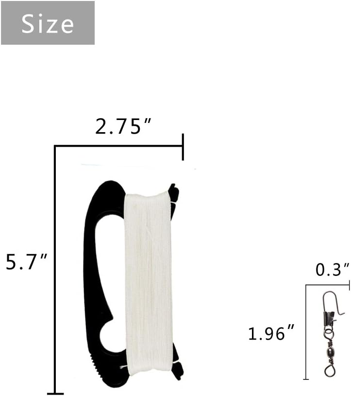 USATDD 328 Feet Kite Spool 3 Pack, Total 1000 Feet Kite Spool Handle with Line String Winding Board Outdoor Sports Tool with Connector Ready Black,Pack of 3 (3 Pack) - Image 2