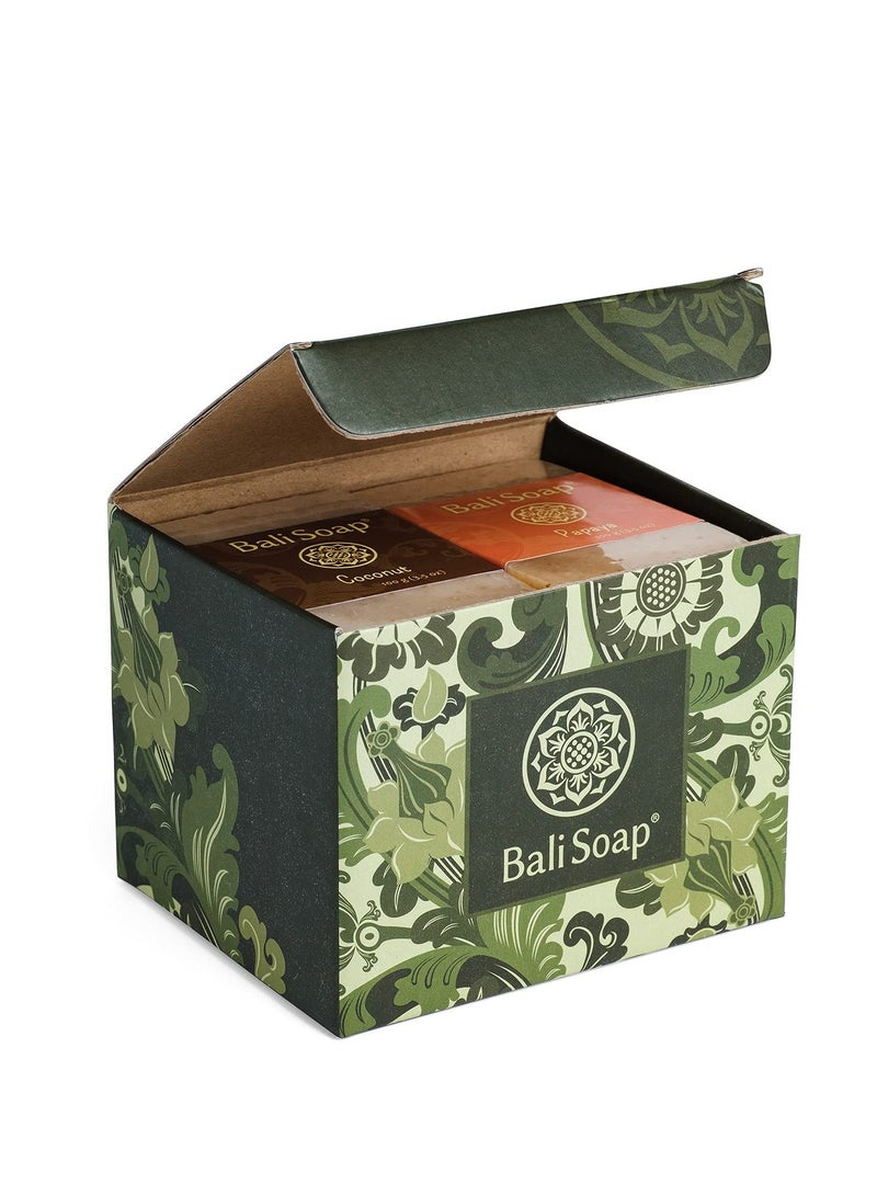 Bali Soap 6 Pc Variety Soap Pack (Coconut Papaya Vanilla Lemongrass Jasmine Ylangylang) 35 Oz Each - Image 2