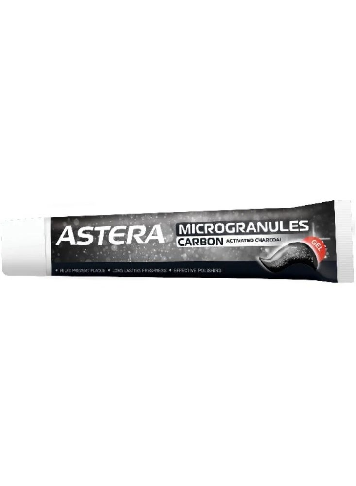 Gel toothpaste with micro-granules, carbon and activated charcoal, 75ml